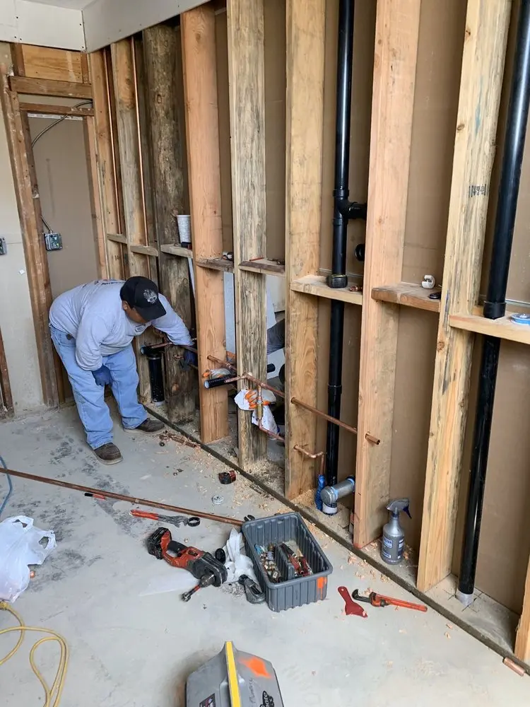 Commercial rough-in plumbing for Water Heater Replacement in North Providence